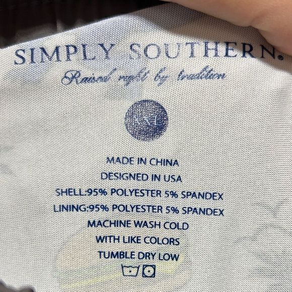 NWT Simply Southern Men's Lined Shorts Size XXL Dino Gray - Picture 6 of 6